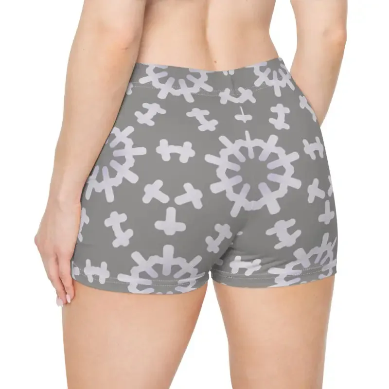 Abstract Pattern Moisture Wicking Women's Shorts