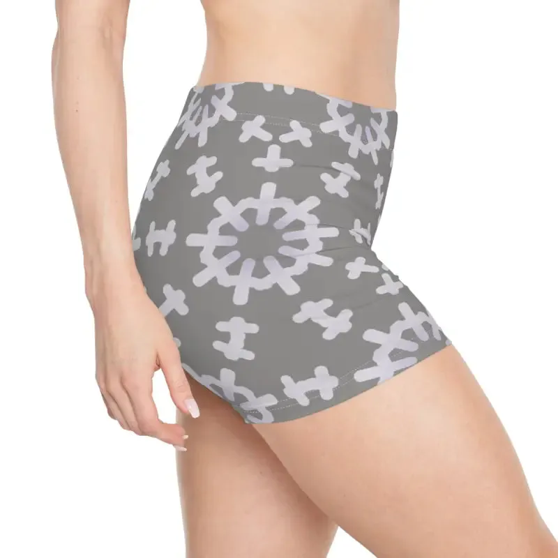 Abstract Pattern Moisture Wicking Women's Shorts