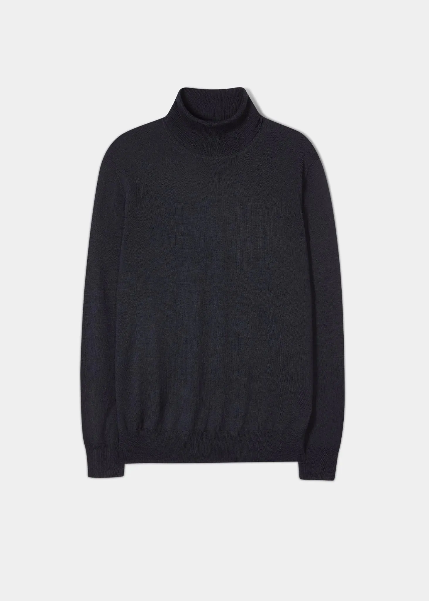 Alan Paine - Linton Merino Long Sleeve Roll Neck - Dark Navy