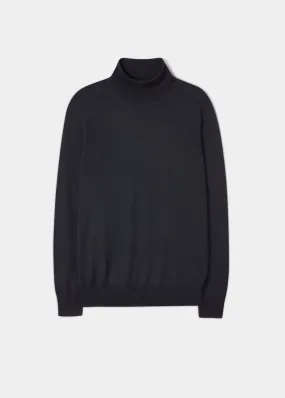 Alan Paine - Linton Merino Long Sleeve Roll Neck - Dark Navy