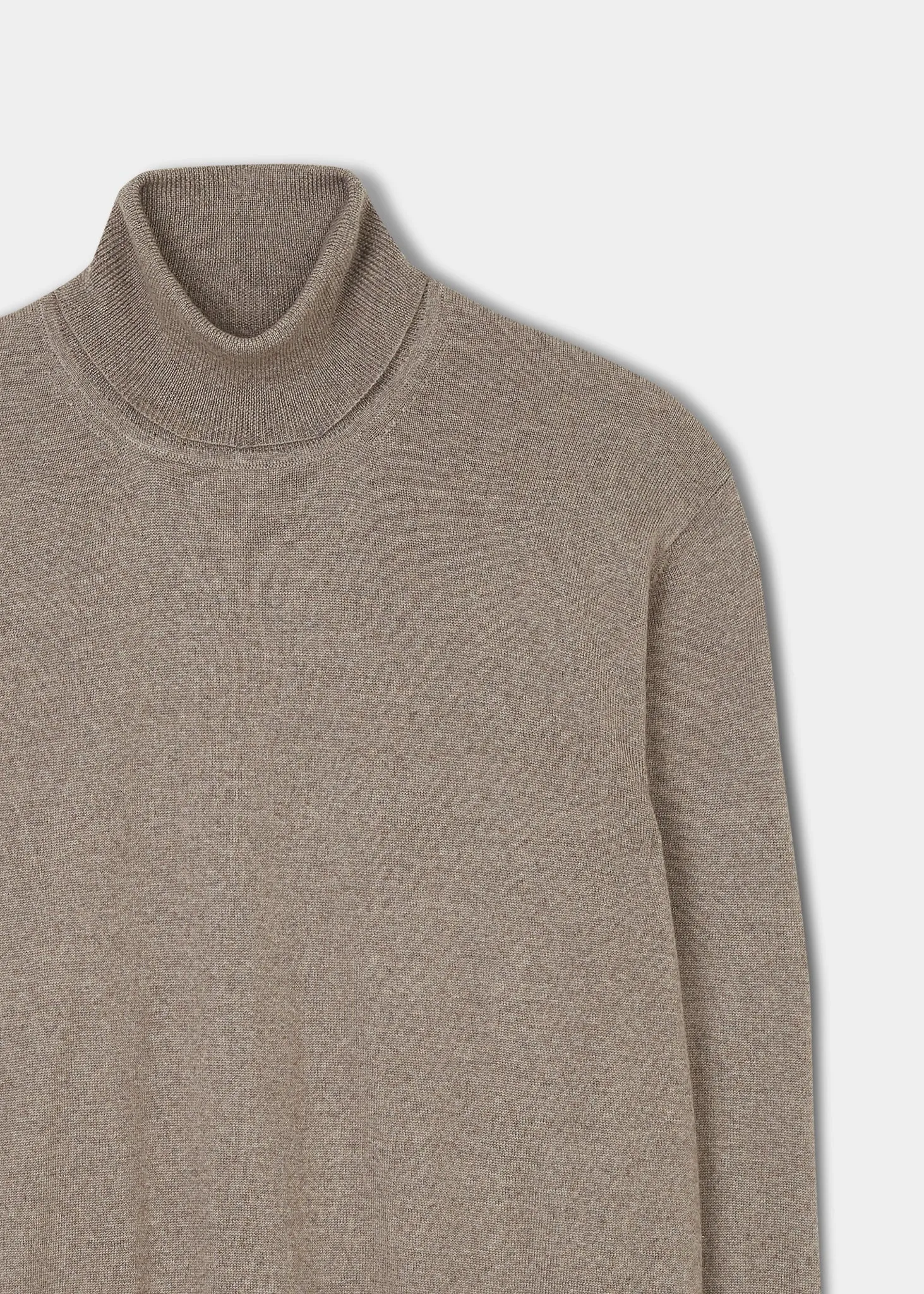 Alan Paine - Linton Merino Long Sleeve Roll Neck - Mushroom