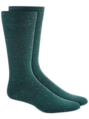 ALFATECH BY ALFANI Mens Green Rayon Speckle Moisture Wicking Casual Crew Socks