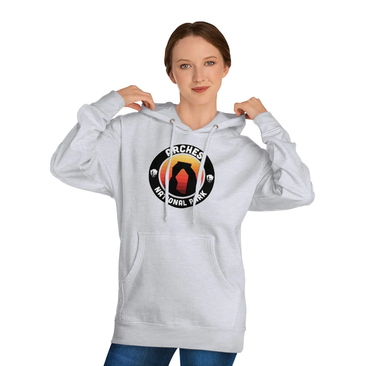 Arches National Park Hoodie - Round Emblem Design