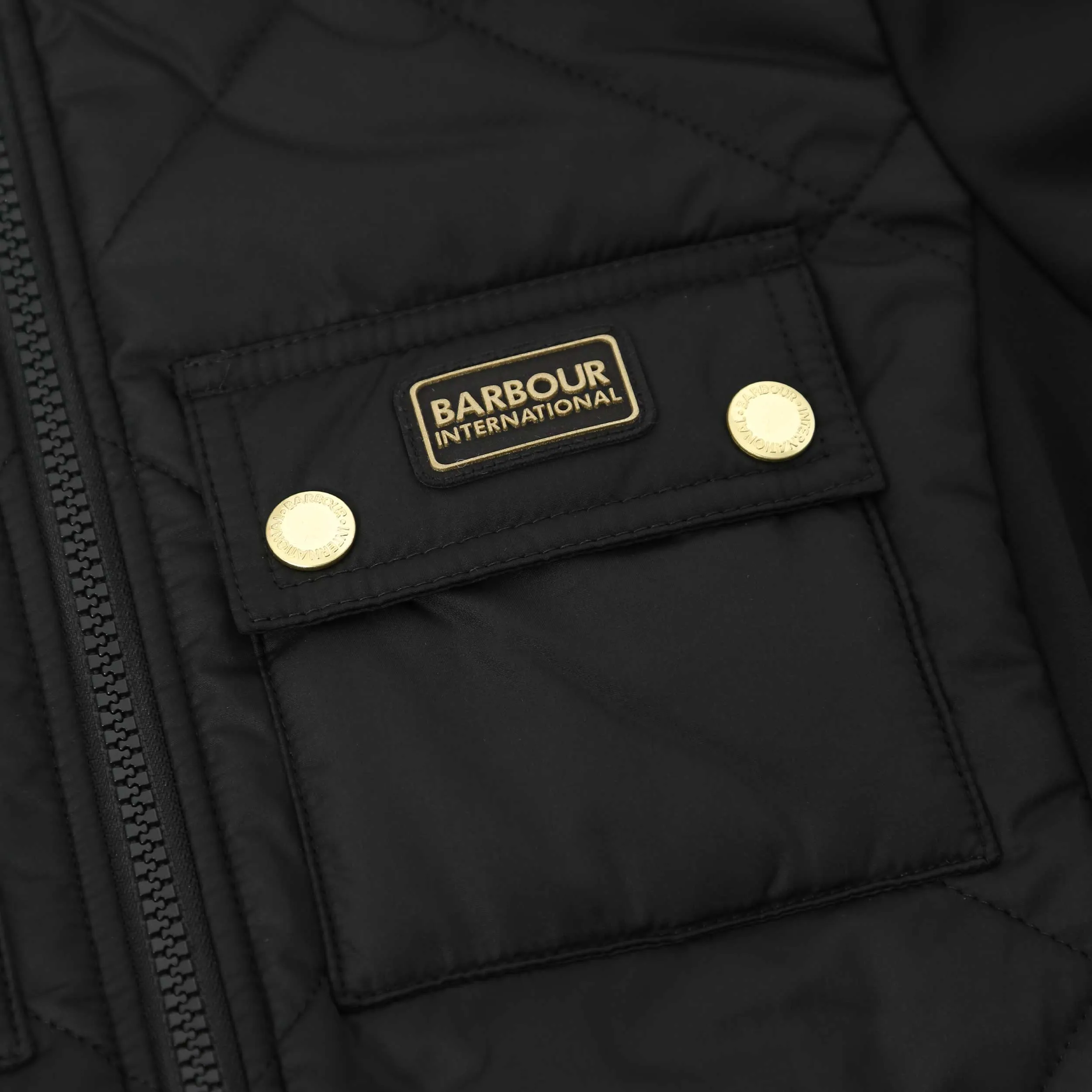 Barbour Rubins Ladies Quilted Sweat Top in Black