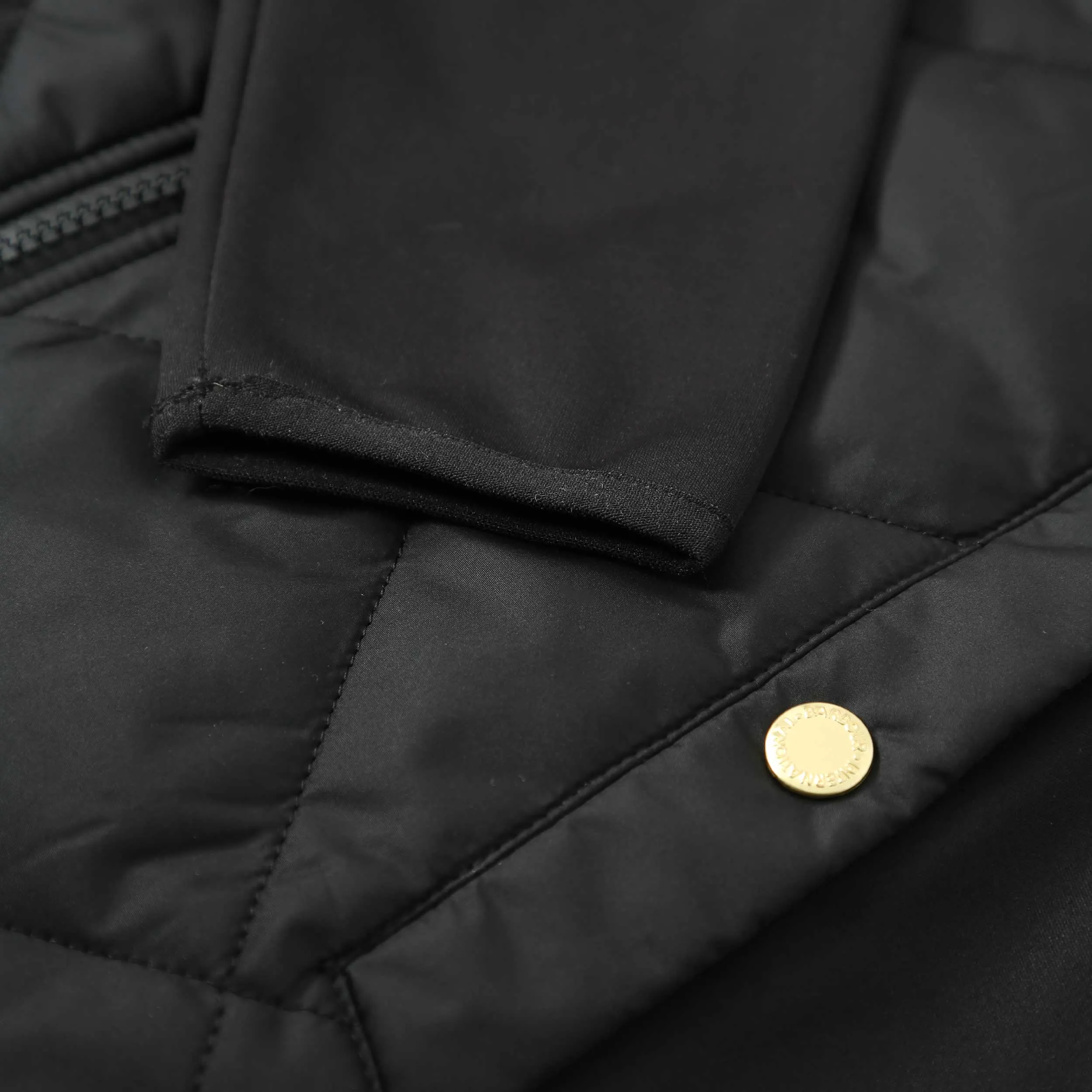 Barbour Rubins Ladies Quilted Sweat Top in Black