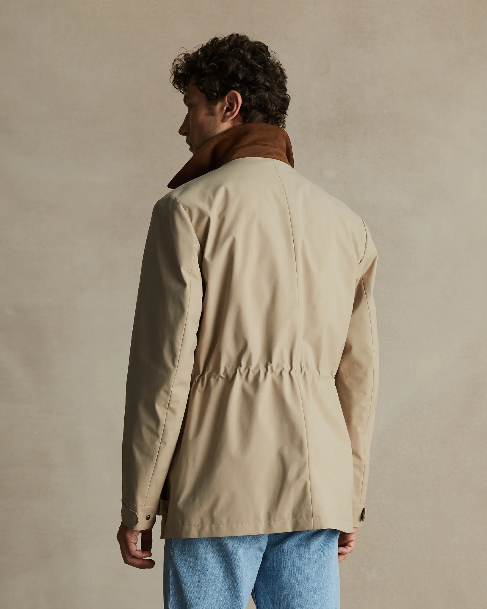 Beige Technical Field Jacket