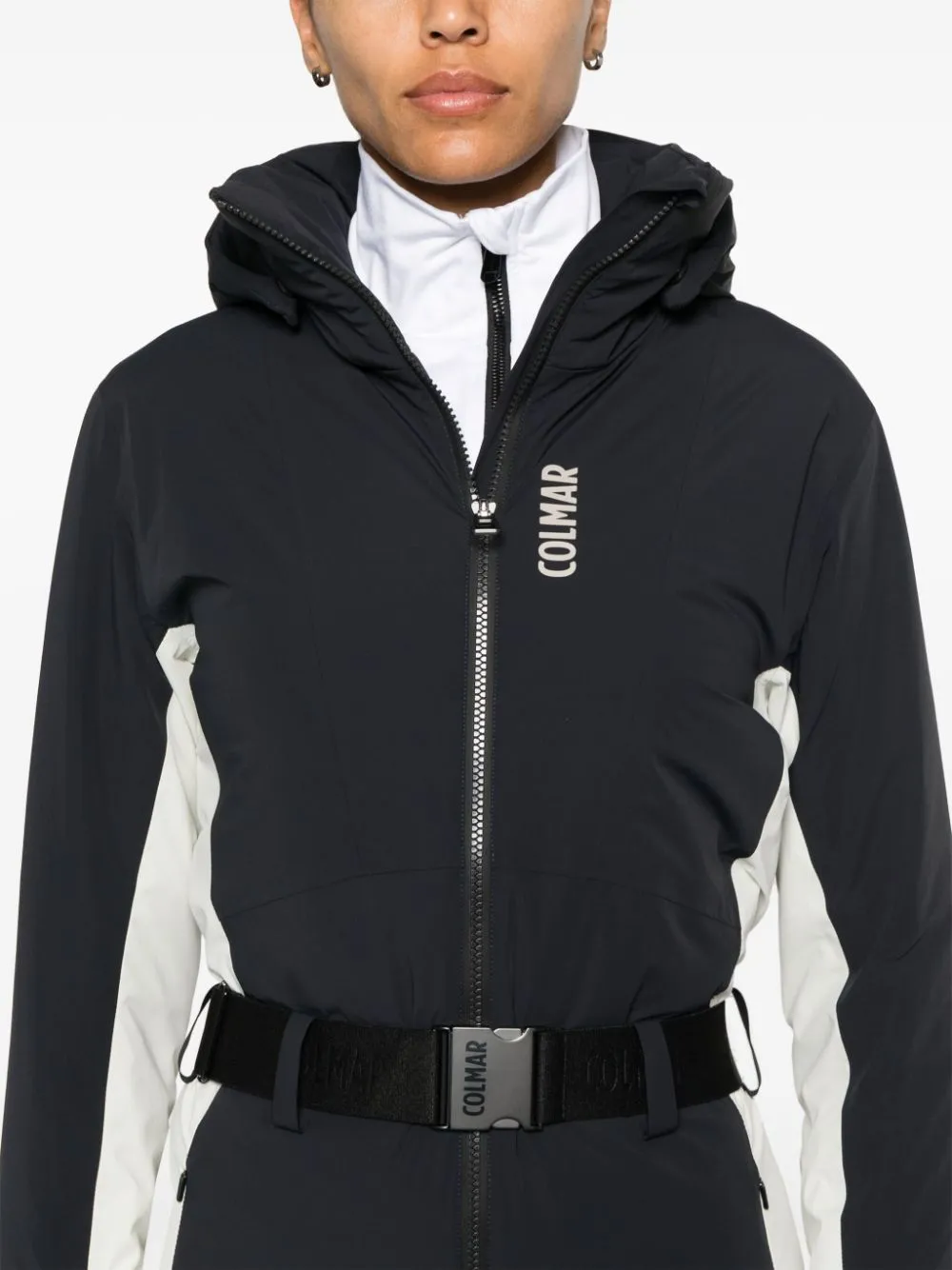 belted ski all-in-one