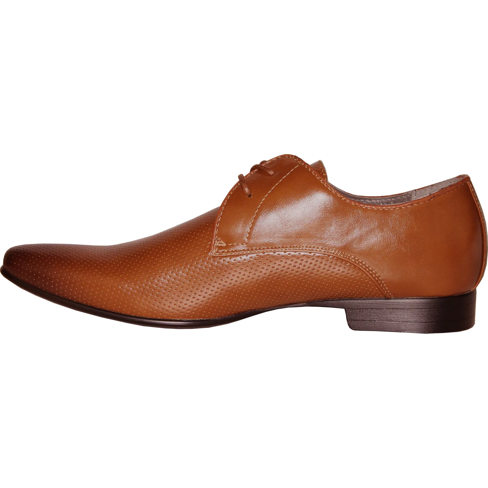 BRAVO Men Dress Shoe KLEIN-1 Oxford Shoe Tan