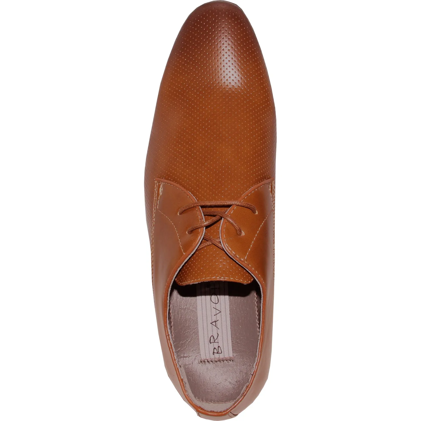 BRAVO Men Dress Shoe KLEIN-1 Oxford Shoe Tan