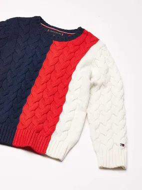 Cable Colorblock Sweater