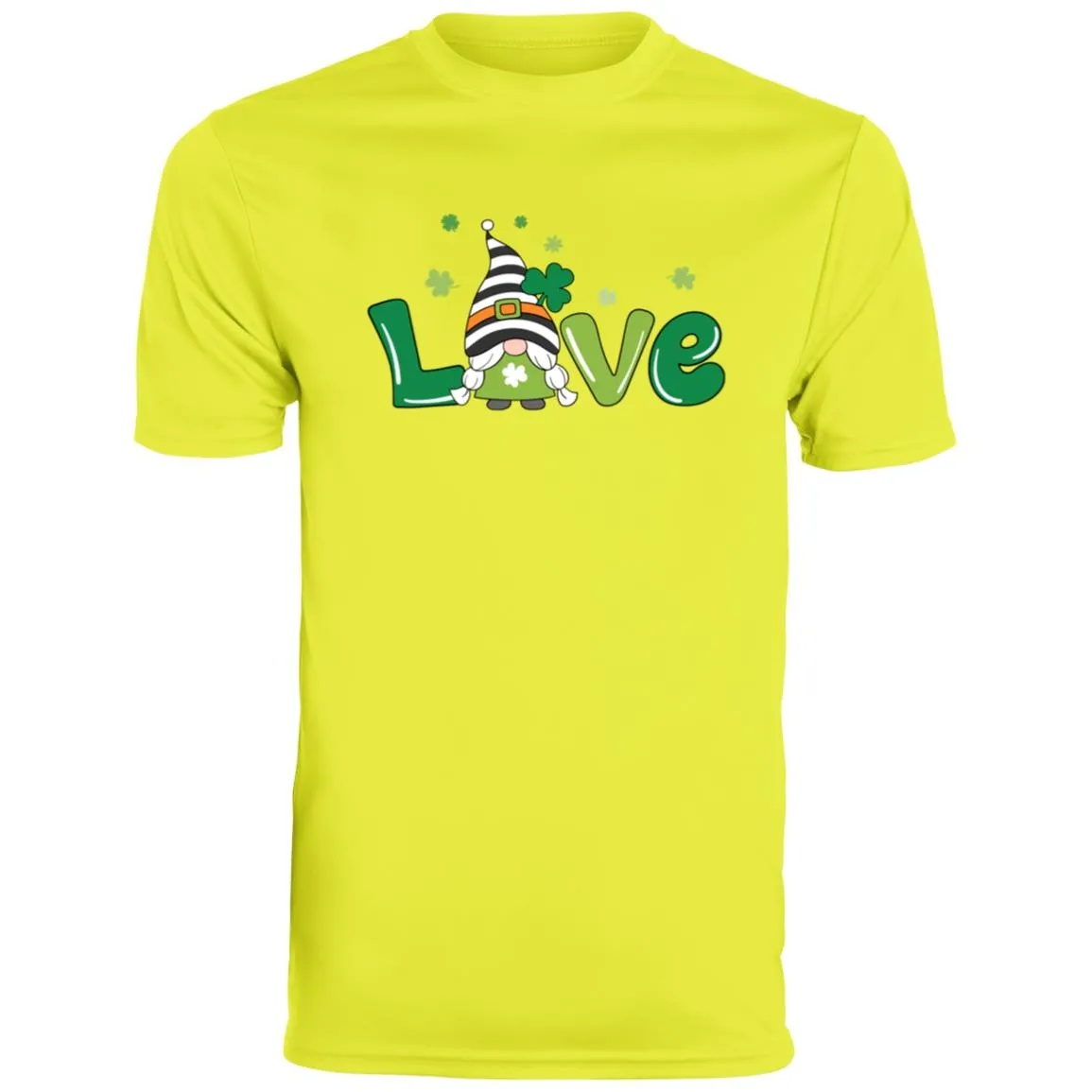 clover love gnome 790 Men's Moisture-Wicking Tee