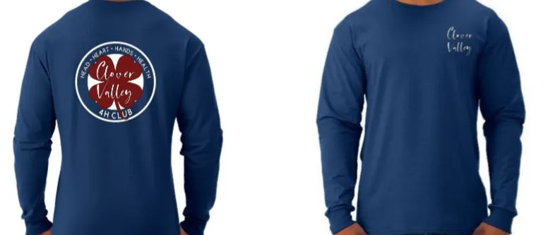 Clover Valley 4H Club - JERZEES® DRI-POWER® Long Sleeve T-Shirt - 5.4 oz