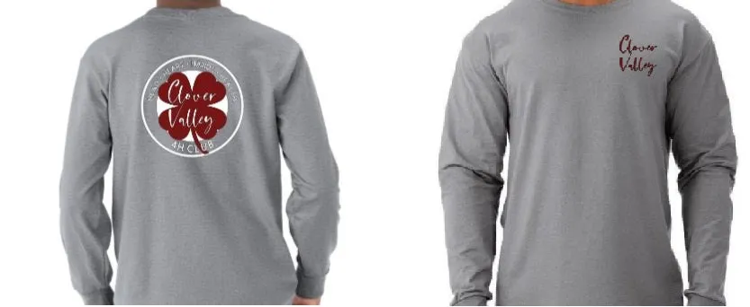 Clover Valley 4H Club - JERZEES® DRI-POWER® Long Sleeve T-Shirt - 5.4 oz