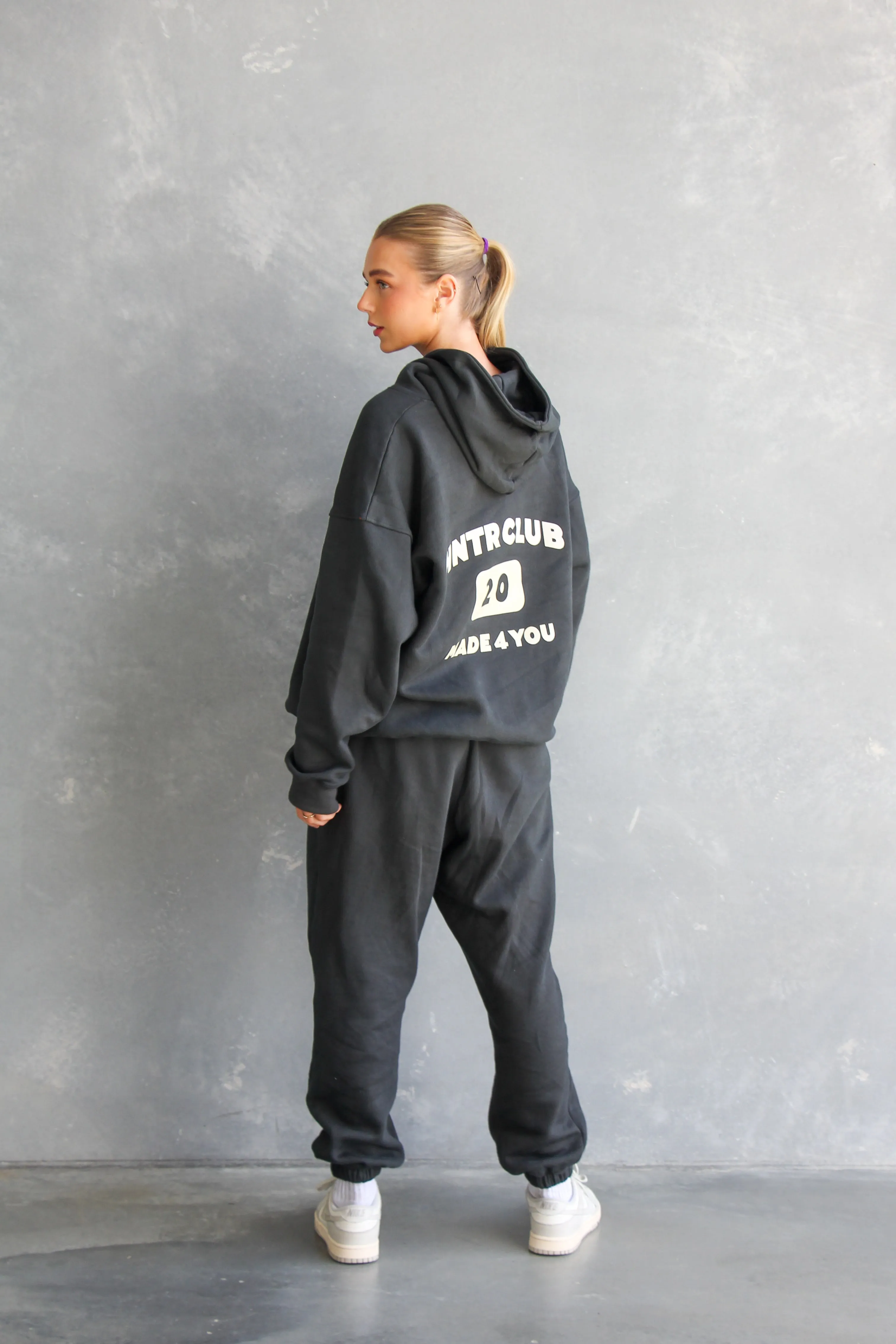 CLUB PUFF HOOD: charcoal