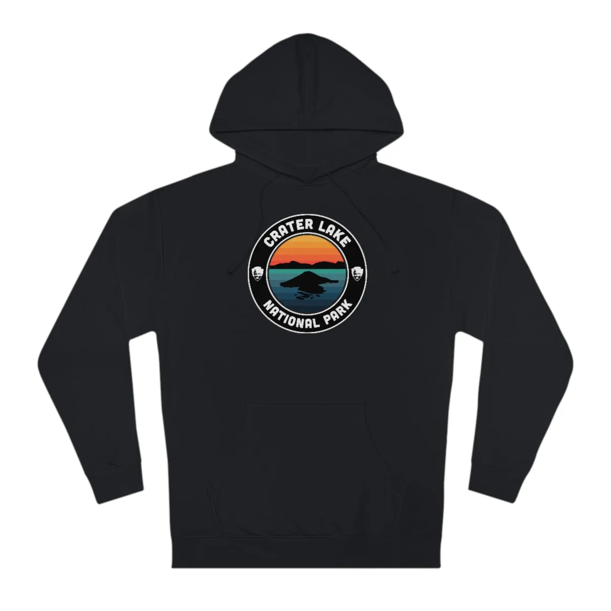 Crater Lake National Park Hoodie - Round Emblem Design