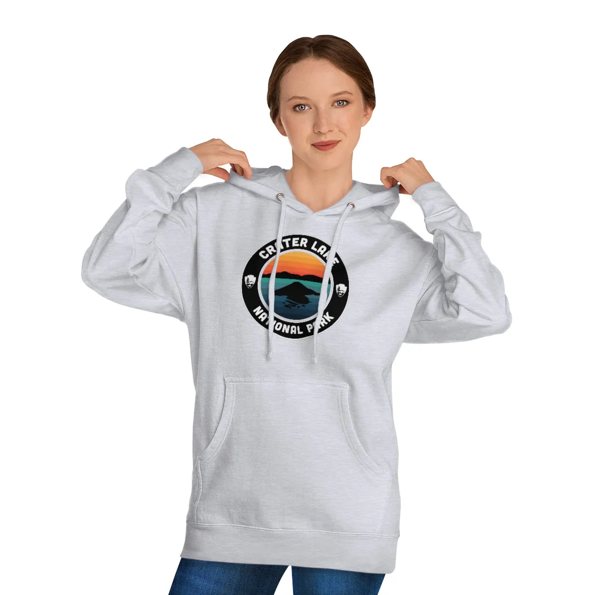 Crater Lake National Park Hoodie - Round Emblem Design
