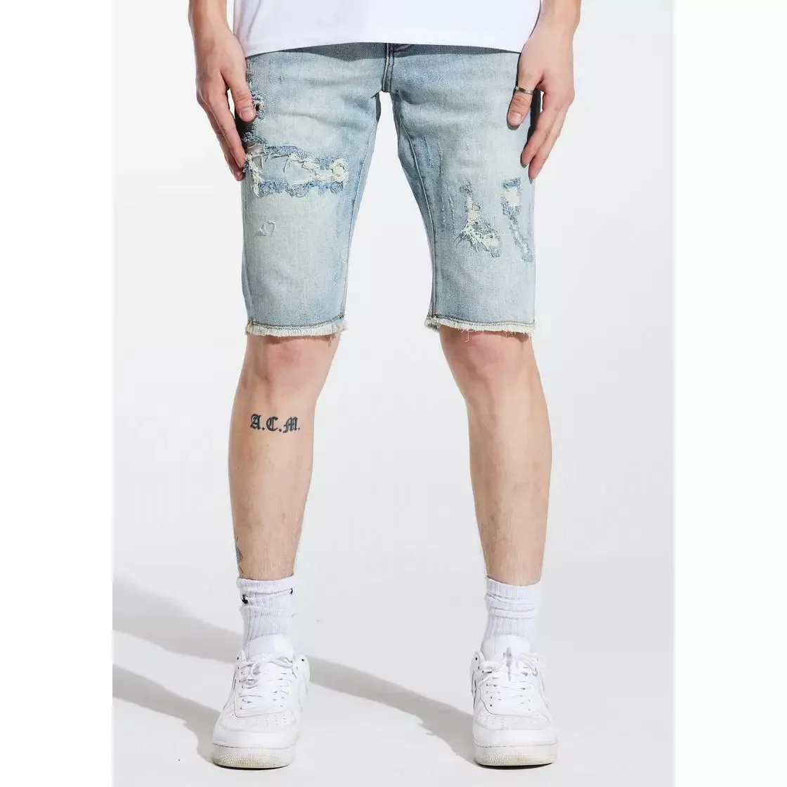 Crysp Denim Light Wash Asher Shorts (CRYSPSP221-130)