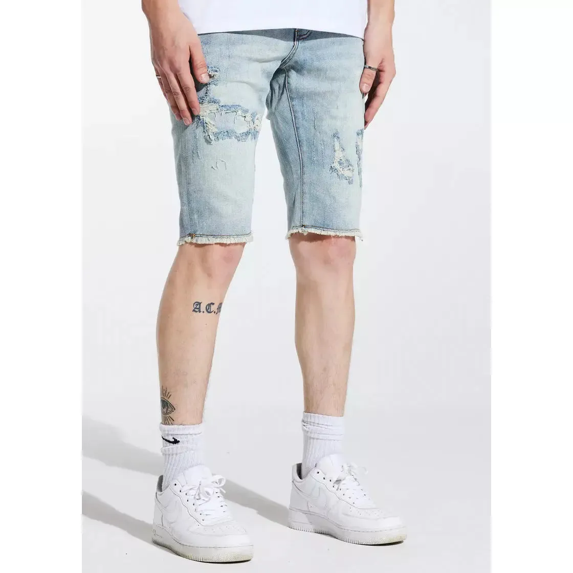 Crysp Denim Light Wash Asher Shorts (CRYSPSP221-130)