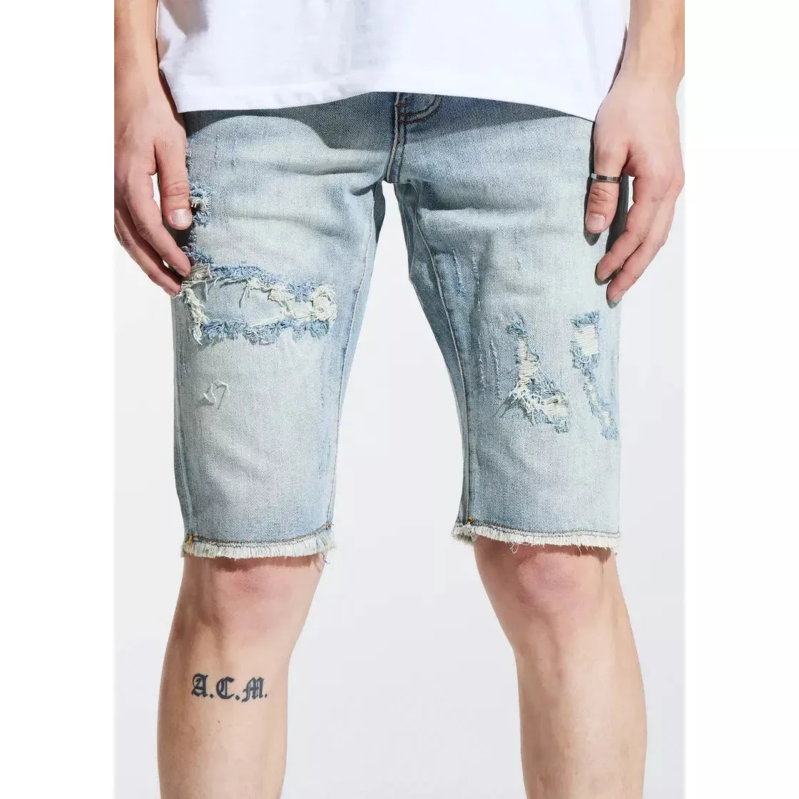 Crysp Denim Light Wash Asher Shorts (CRYSPSP221-130)