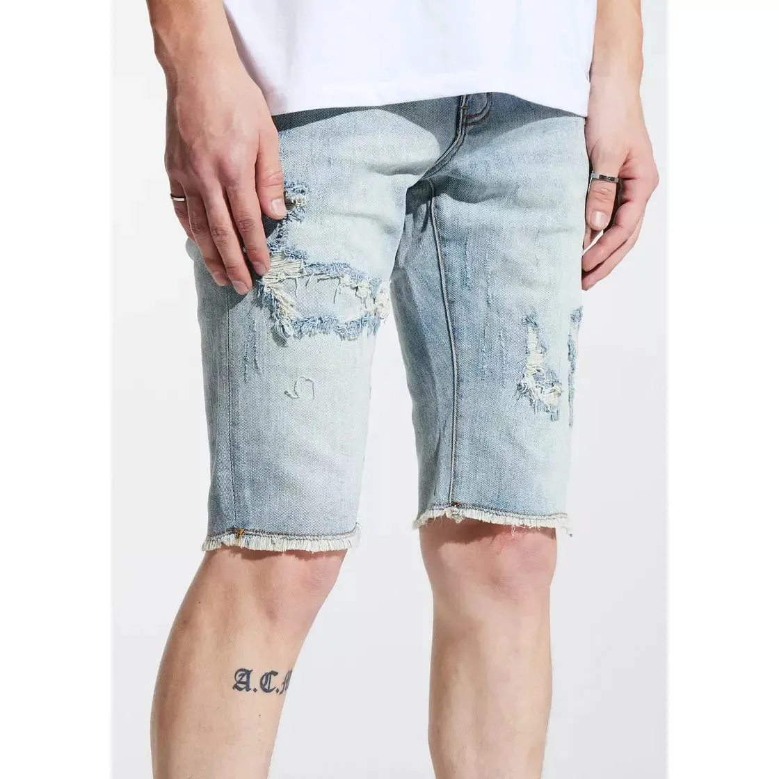Crysp Denim Light Wash Asher Shorts (CRYSPSP221-130)