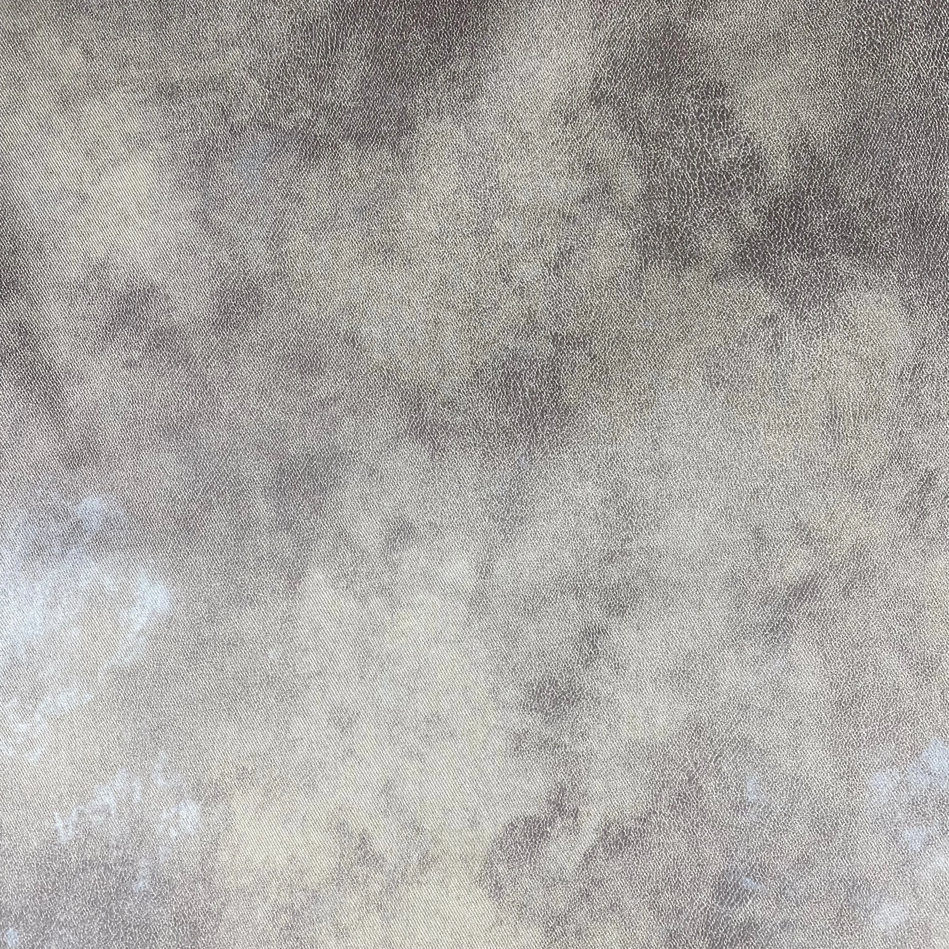 Distressed Coated Stretch Twill Canvas - Beige