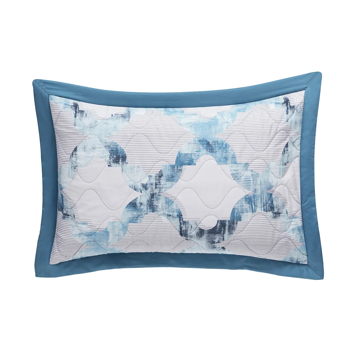 Enchanted Harmony Ogee Flent Quilted Pillow Sham Set Of 2