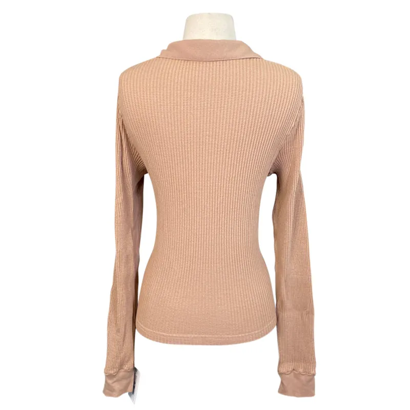 Euphoric Equestrian 'Coco Waffle Polo' in Tan - Women's Small
