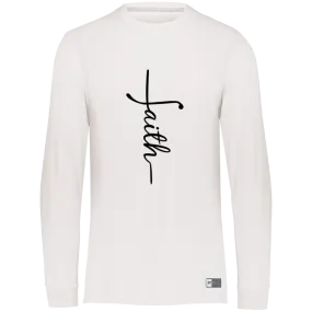 Faith Essential Dri-Power Long Sleeve Tee, Teacher Tee, Women's Shirt, Teacher Shirt, Unisex Fit