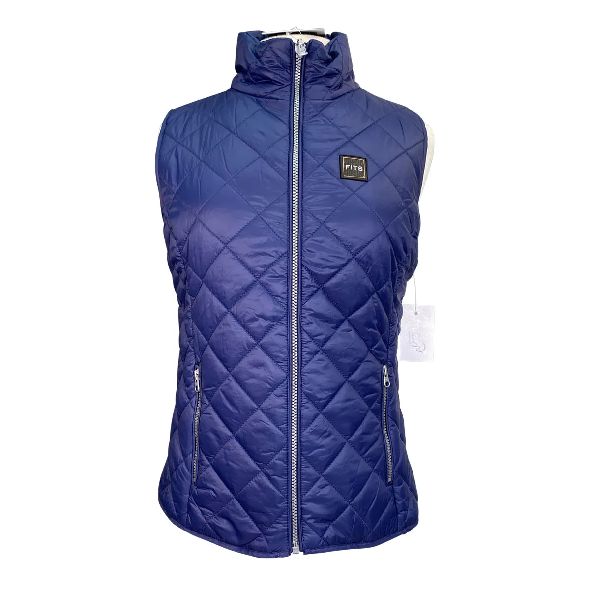 FITS 'Ainsley' Quilted Reversible Vest in Blue - Women's Medium