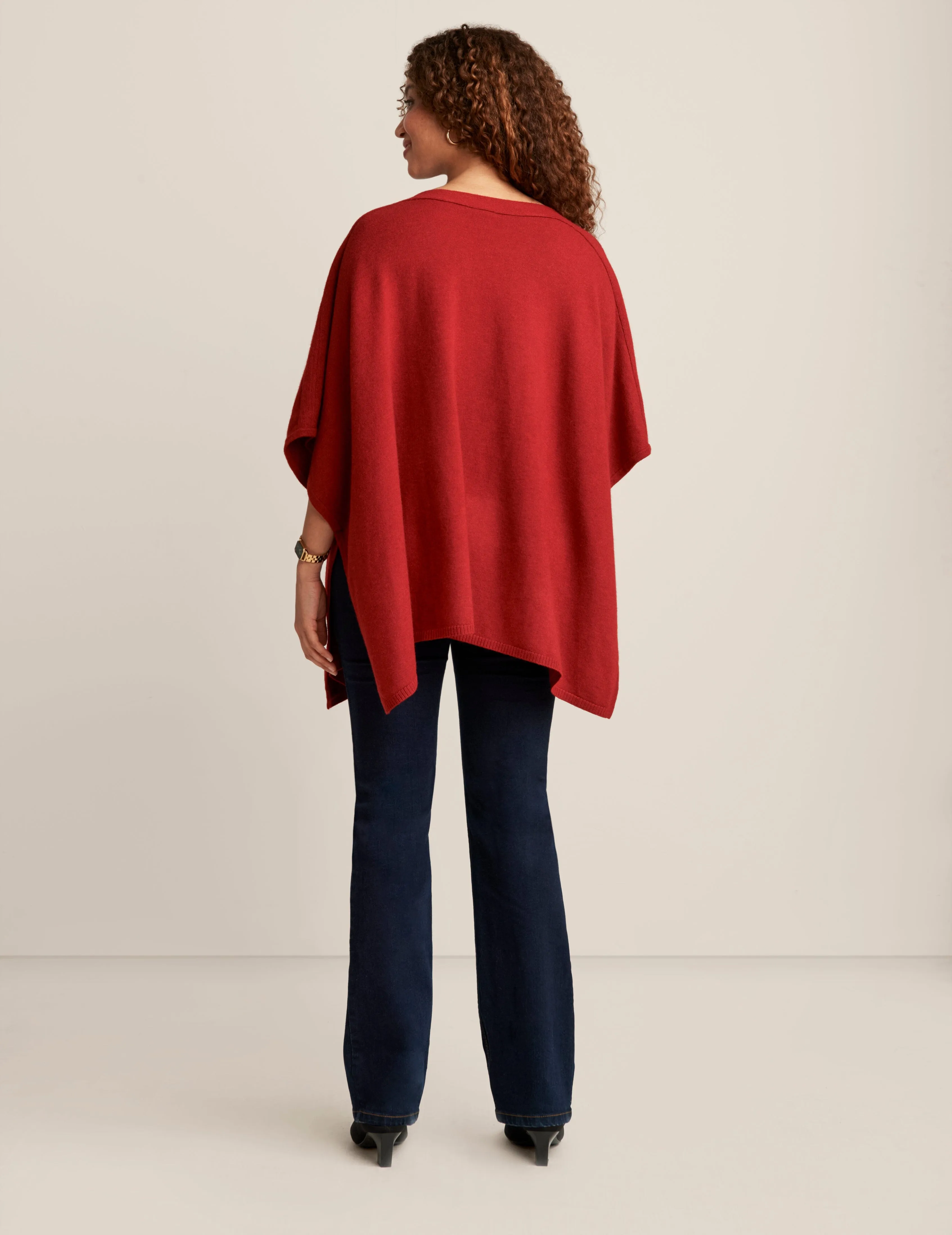 Floral Sequin Poncho