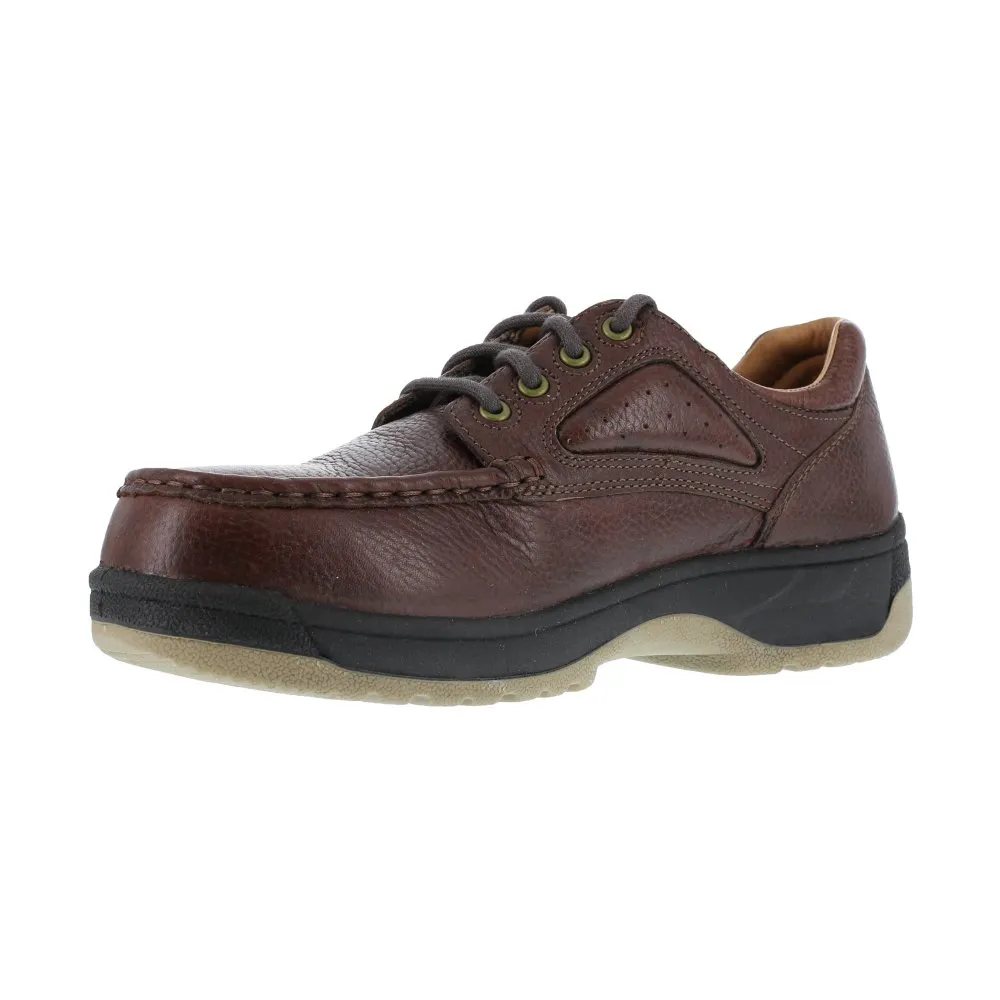 Florsheim Men's Eurocasual Moc Toe Oxford Work Shoe's Composite Toe Compadre Fs2400 In Brown