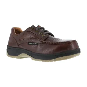 Florsheim Men's Eurocasual Moc Toe Oxford Work Shoe's Composite Toe Compadre Fs2400 In Brown