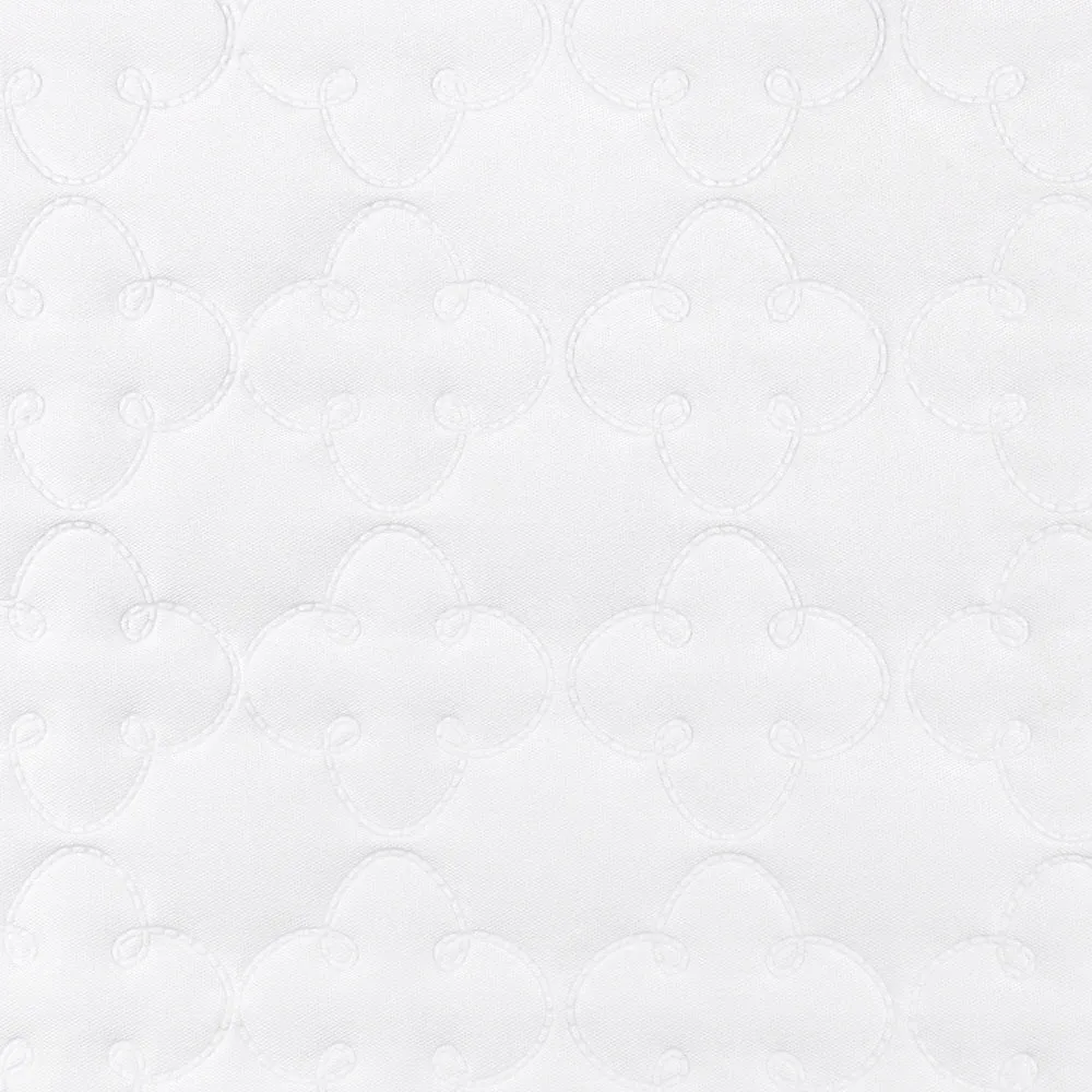 Home Decor Fabric - Quilted plain vinyl - White