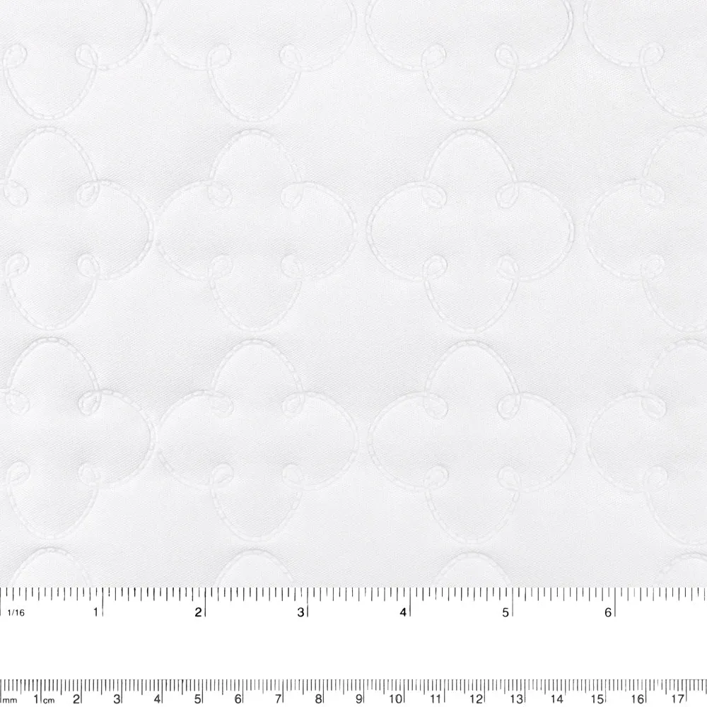 Home Decor Fabric - Quilted plain vinyl - White