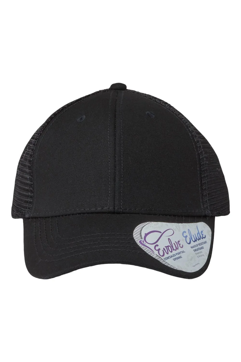 Infinity Her Womens Modern Moisture Wicking Snapback Trucker Hat - Black