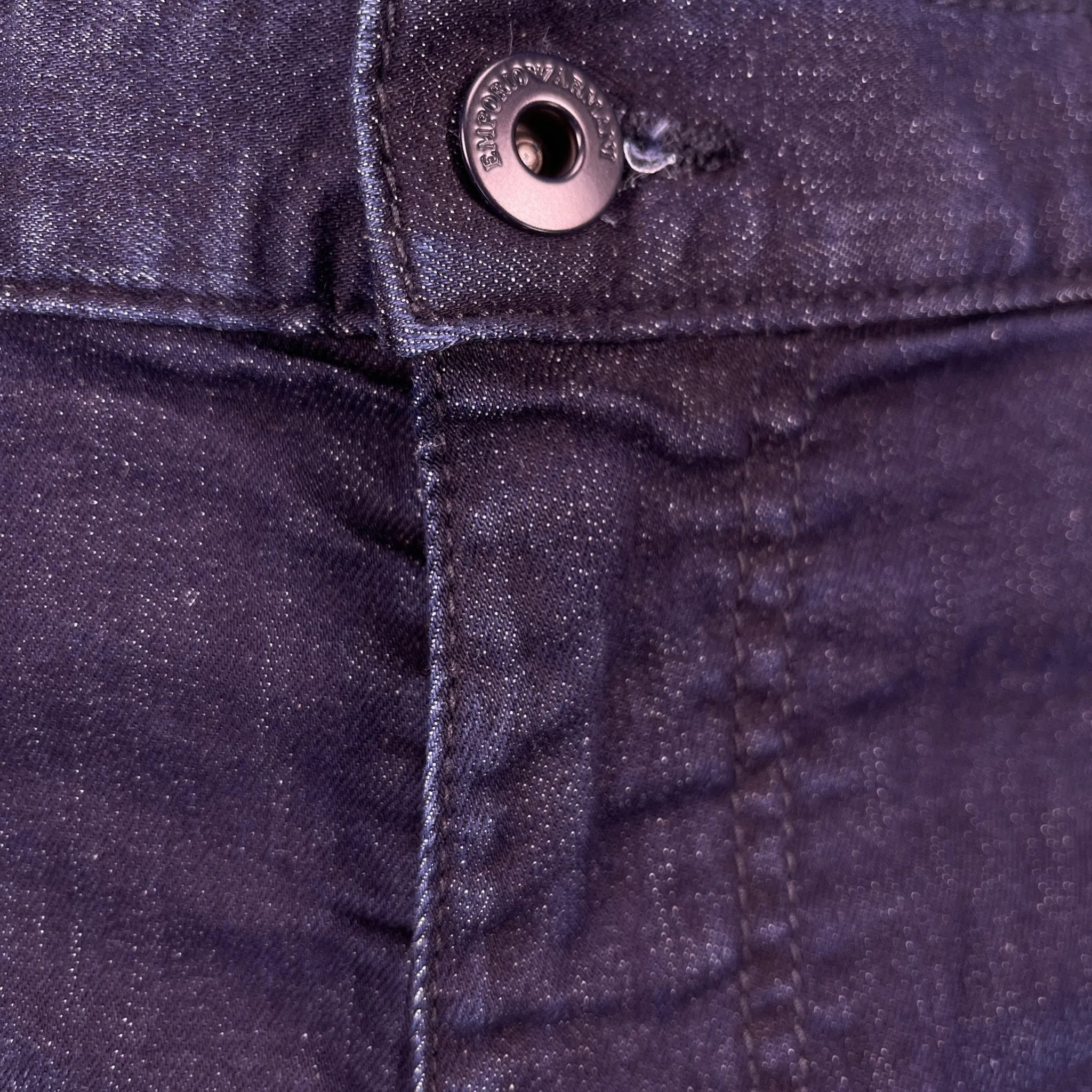 J45 Regular Fit 5 Pocket Black Eagle Distressed Belt Patch Jeans Blue
