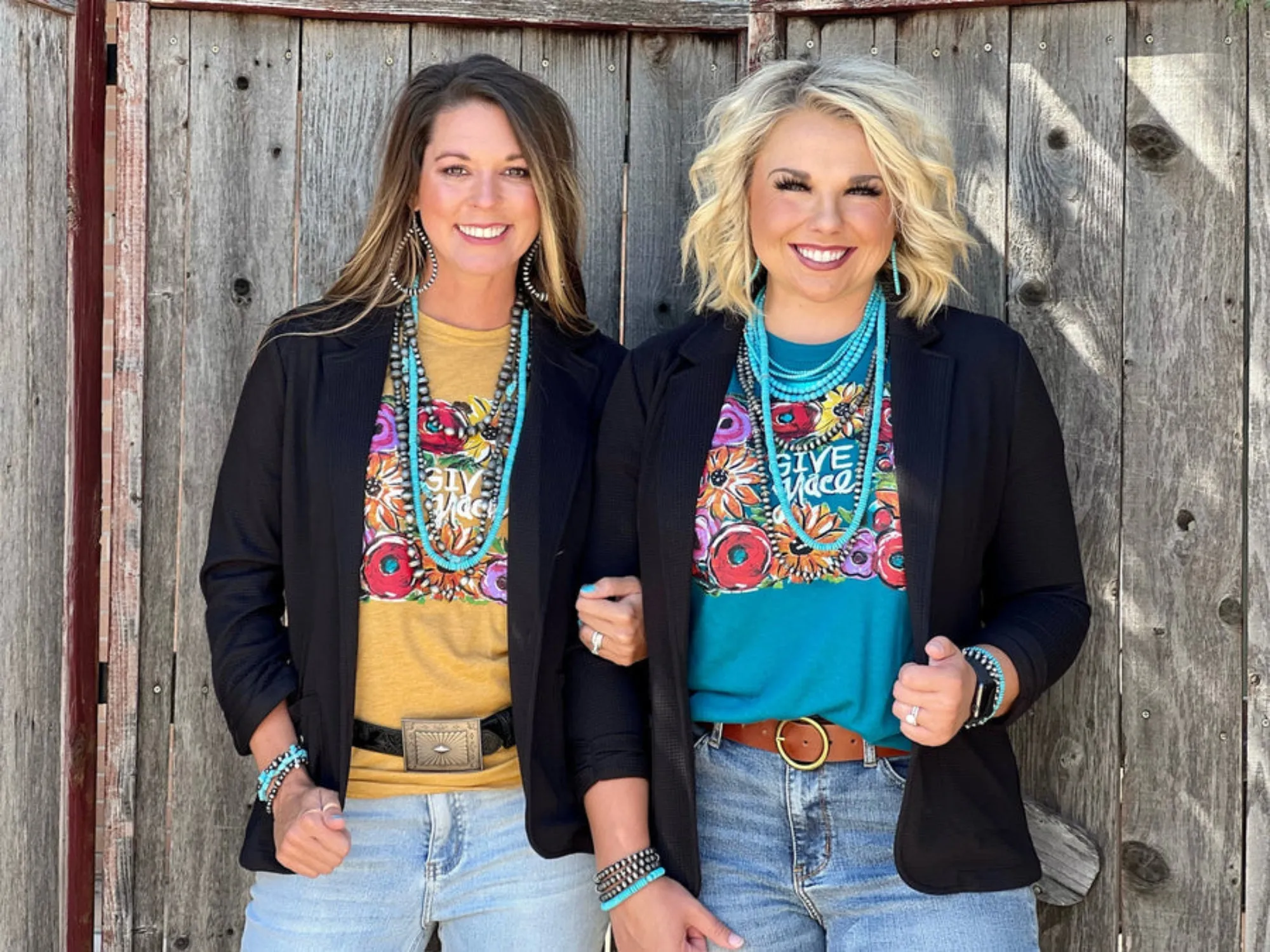 JoJo Black Waffle Blazer by Texas True Threads