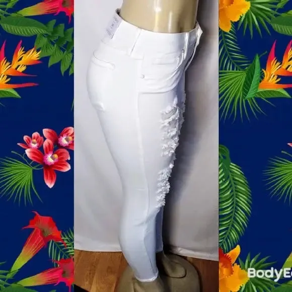 Just Black White Distressed Jeans