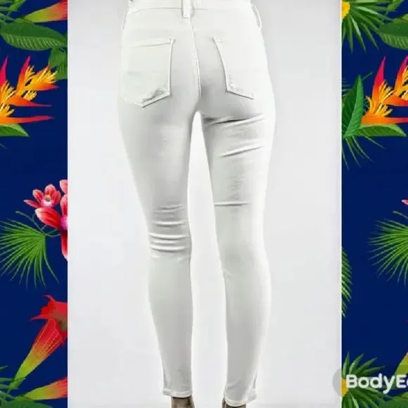 Just Black White Distressed Jeans