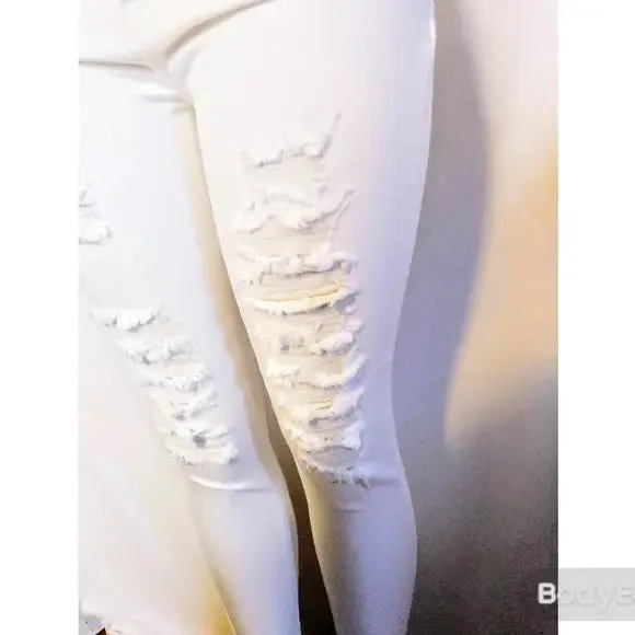 Just Black White Distressed Jeans
