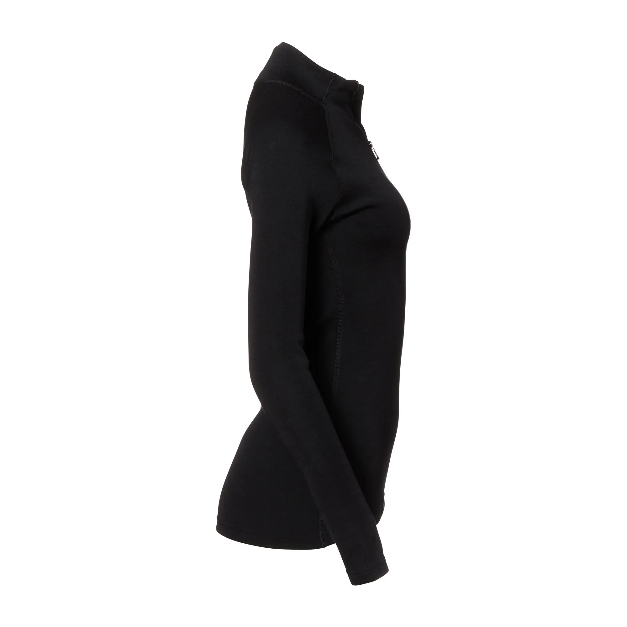 Ladies Pullover WarmWool Mock Neck jet