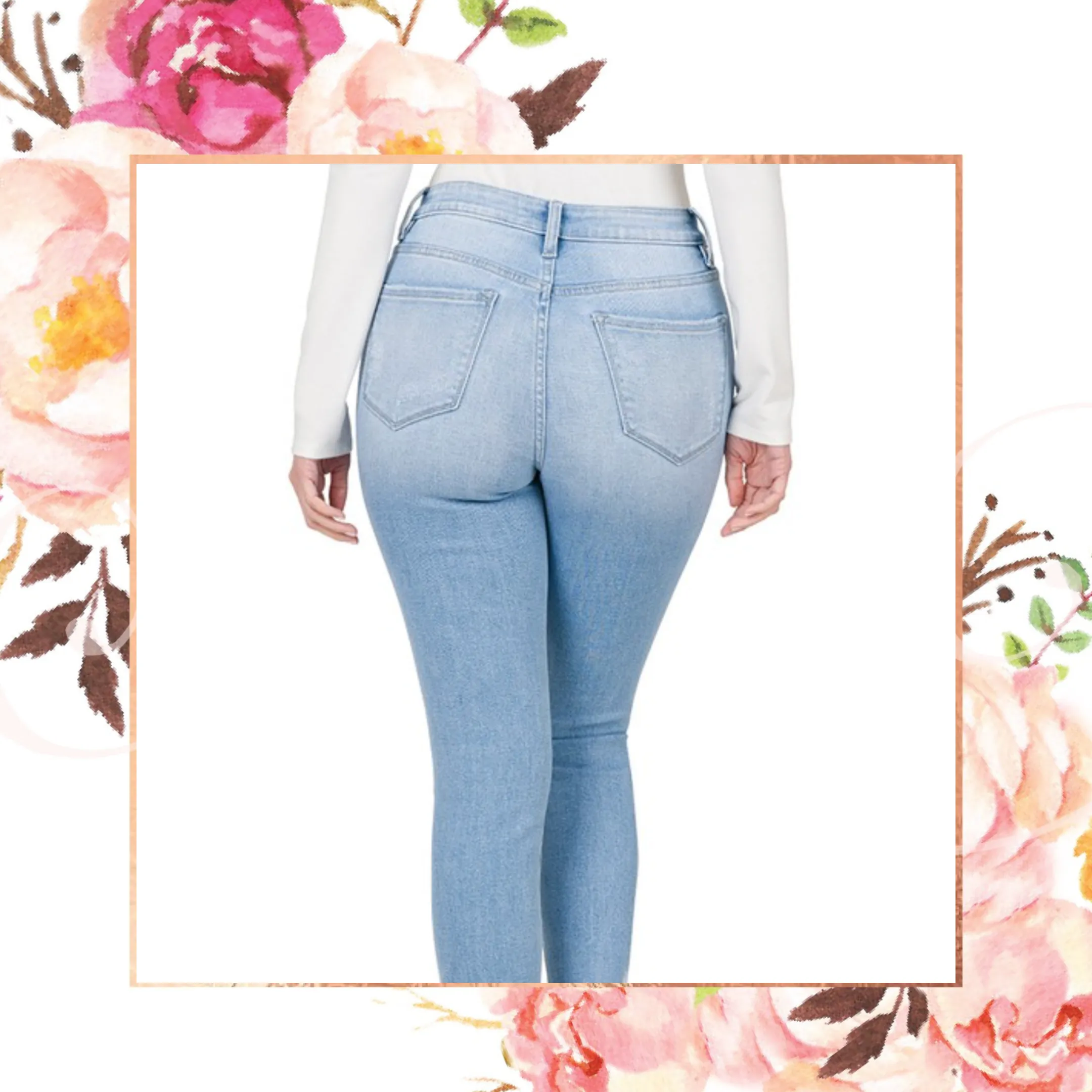 Light High-Rise Distressed Cropped Skinny Jeans
