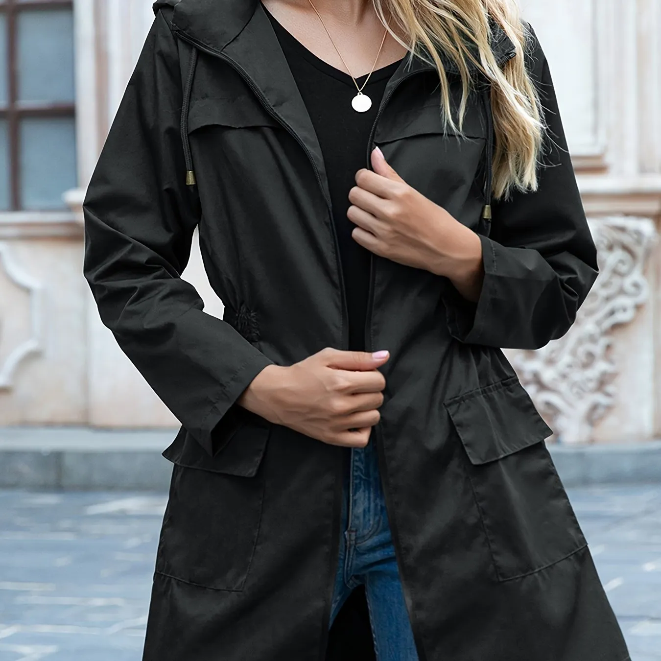 Lightweight Rain Jacket and Windbreaker for Women