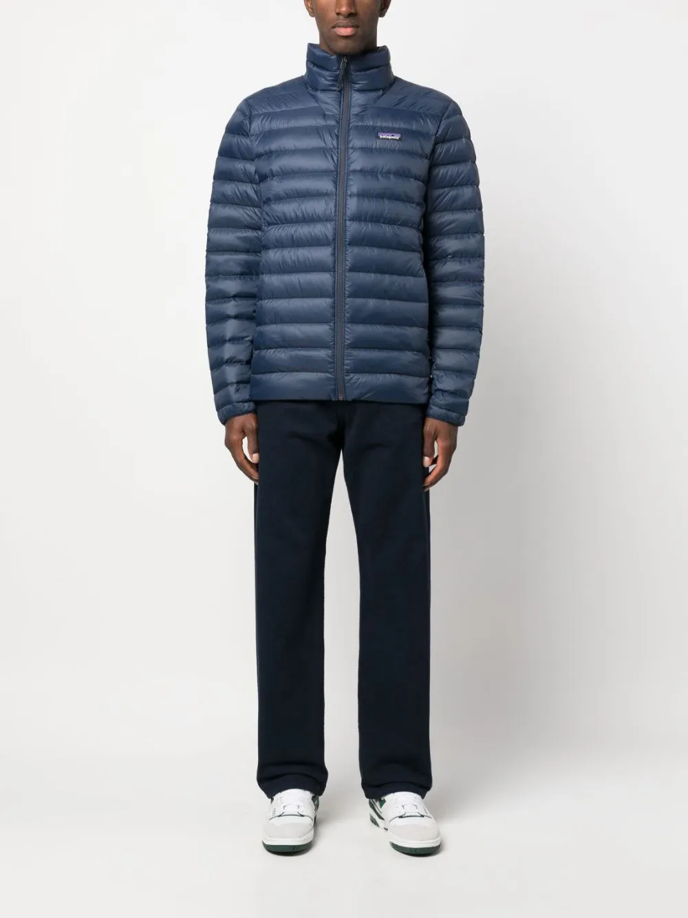 logo-patch feather-down jacket