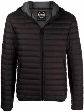 logo patch hooded puffer
