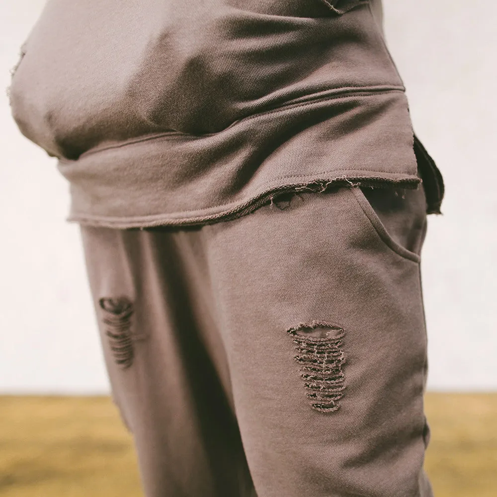 Long Live the Youth Distressed Taupe Joggers