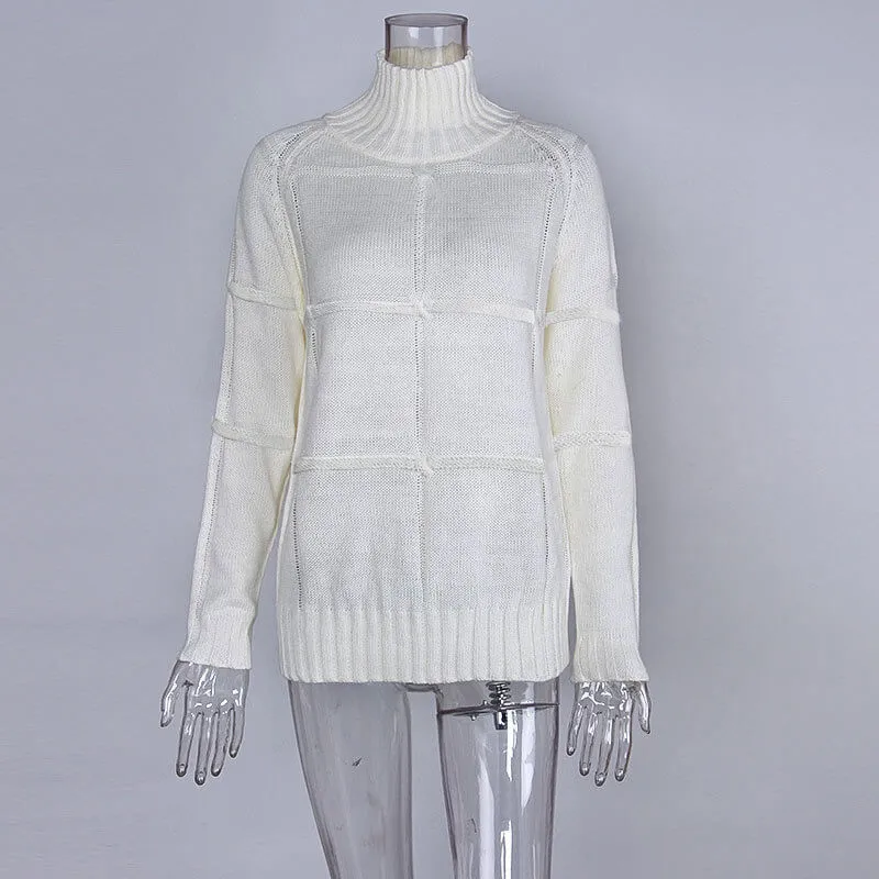 Loose Turtleneck Soild Winter Sweater