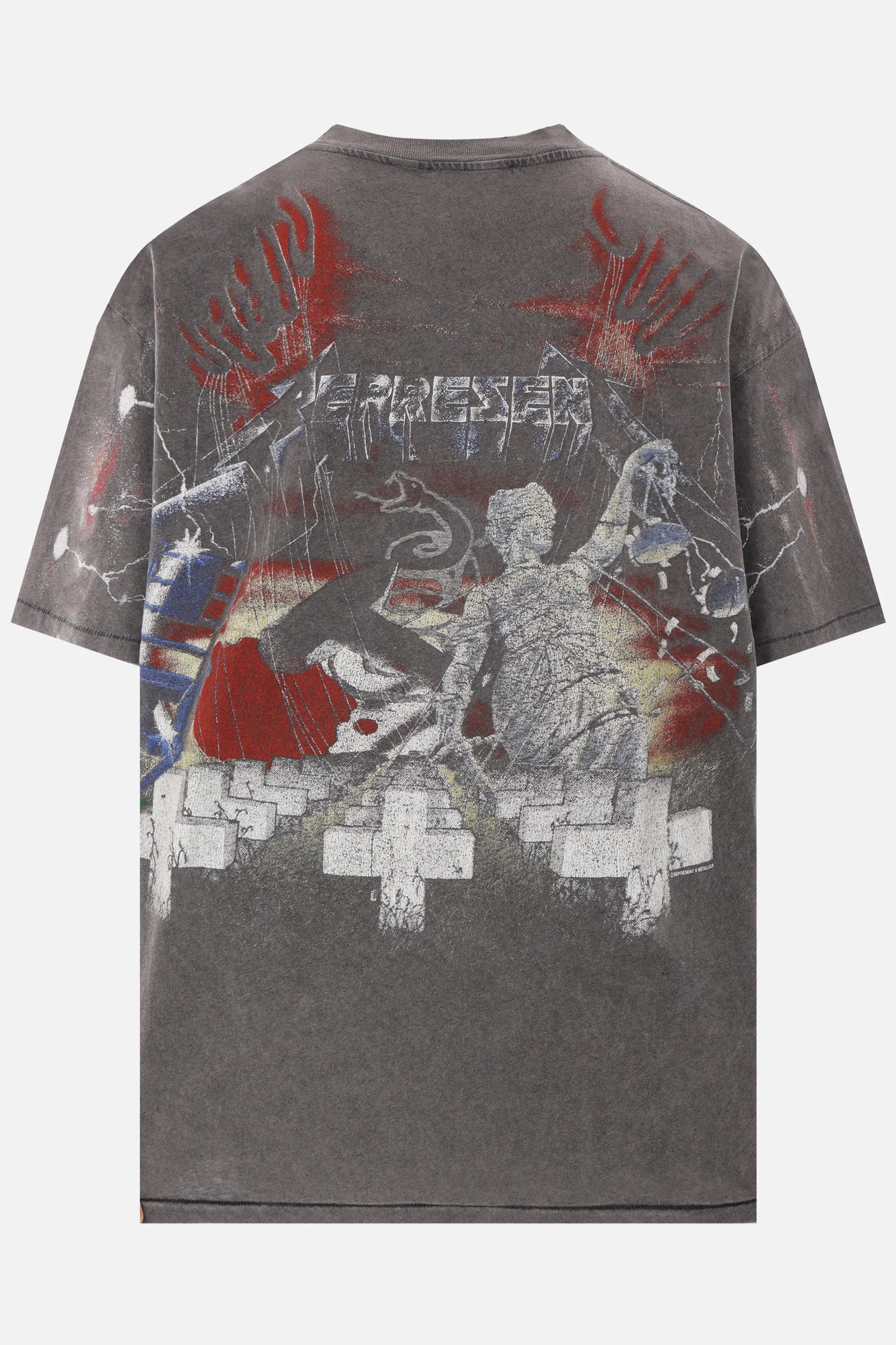 Master Of Puppets Distressed Jersey T-Shirt