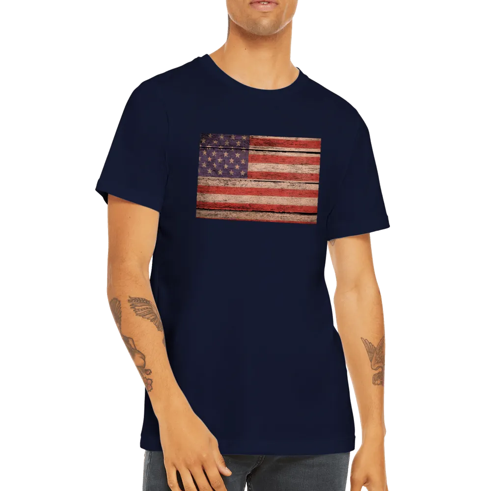 Men's Distressed USA T-shirt