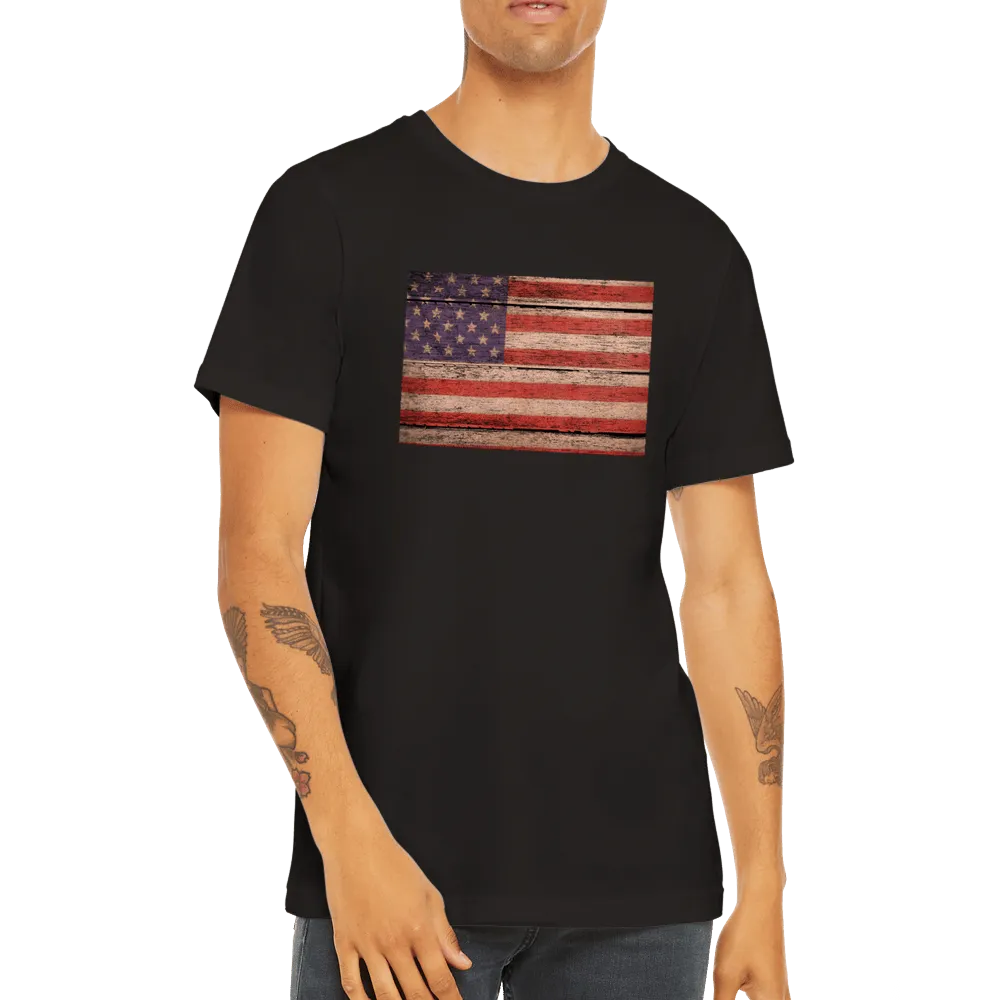 Men's Distressed USA T-shirt